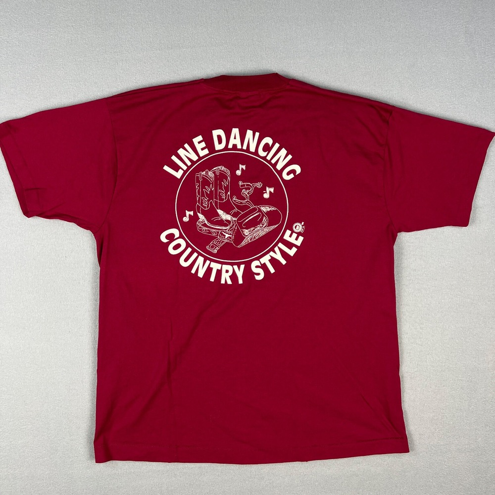 VTG Country Line Dancing T Shirt Fits Large UAW 659 Flint‎ Michigan BEST USA